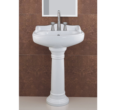 Pedestal Wash Basin :: Plain Set :: Big Serena Set</br> (Size : 23 x 18)