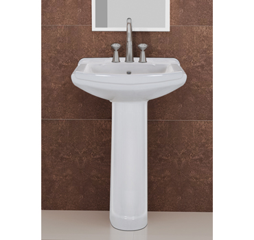 Pedestal Wash Basin :: Plain Set :: Savvy Set </br>(Size : 25 x 17)