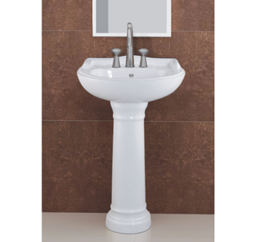 Pedestal Wash Basin :: Plain Set :: Serena Set</br> (Size : 22 x 17)