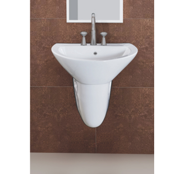 Pedestal Wash Basin :: Plain Set :: Simas Set </br>(Size : 20 x 16)