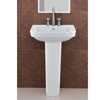 Pedestal Wash Basin :: Plain Set :: Sonic Set</br>(Size : 25 x 17)