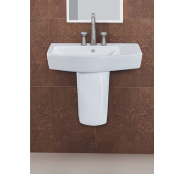 Pedestal Wash Basin :: Plain Set :: Stanza Set</br>(Size : 20 x 16)