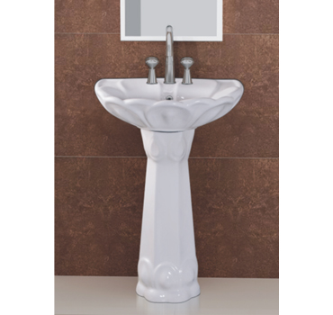 Pedestal Wash Basin :: Plain Set :: Supreme Set </br>(Size : 22 x 17)