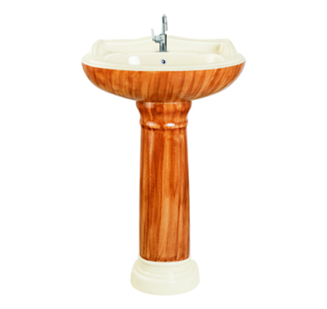 Pedestal Wash Basin :: Vitrosa Set :: Wooden Set - 141